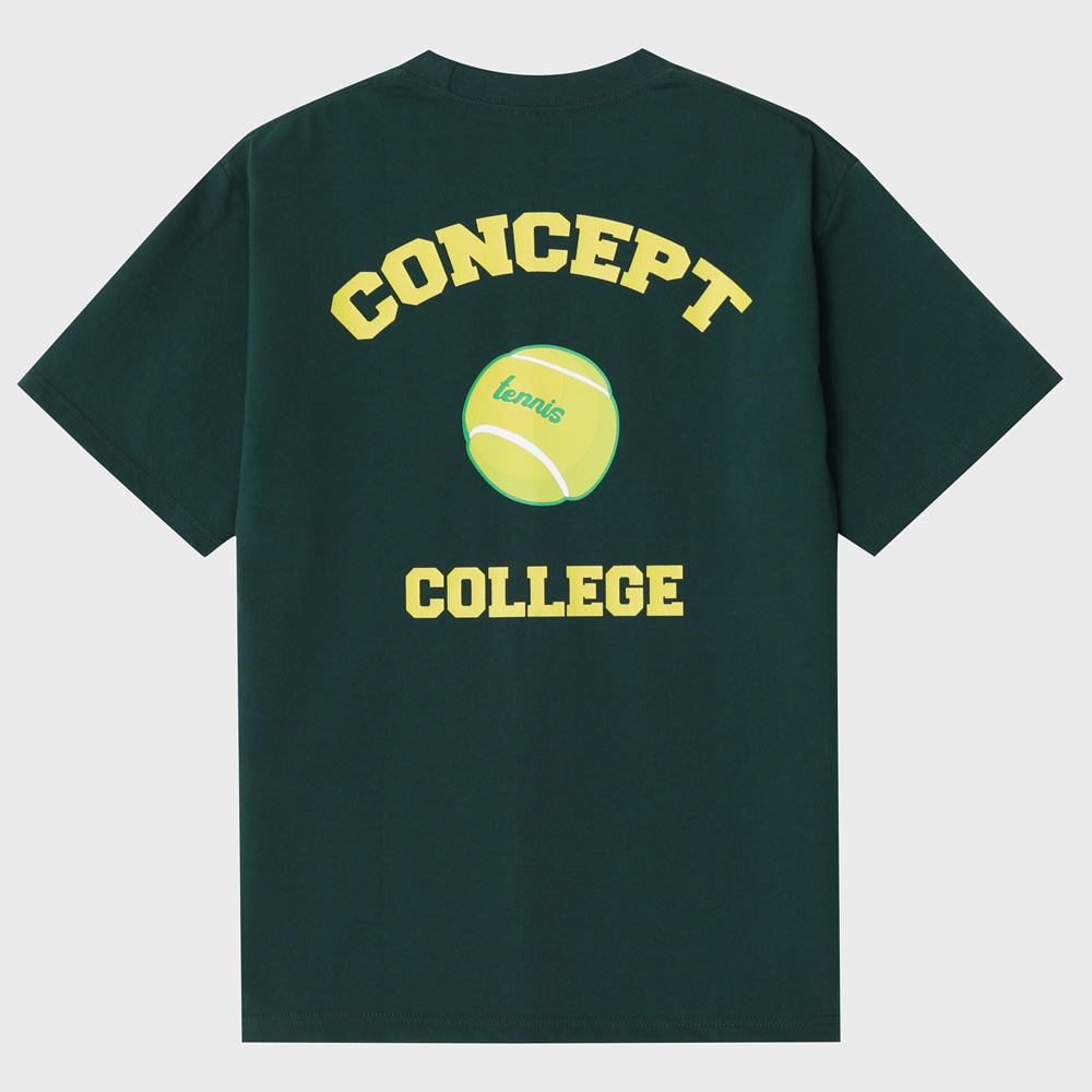 Tennis ball crew neck Unisex T-shirt [Dark green]
